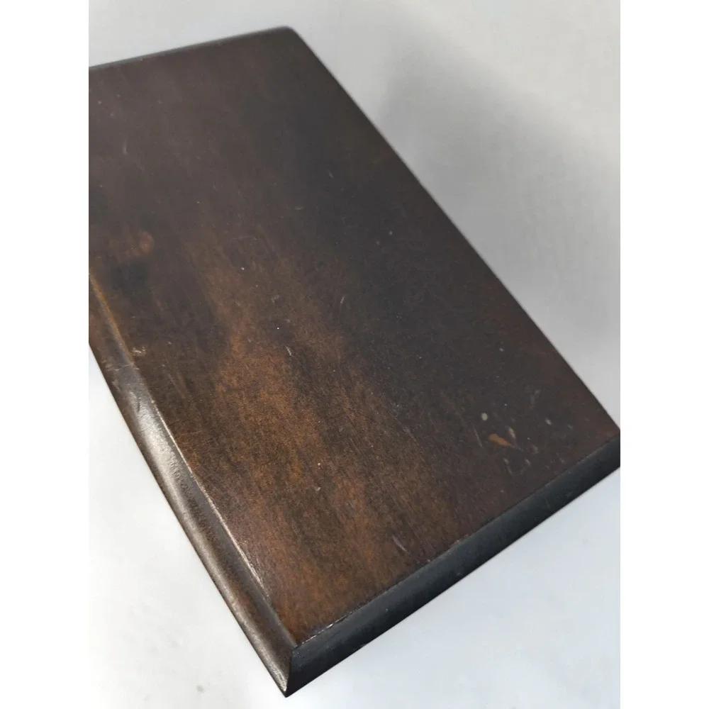 VTG 70s Mele Wooden Music Jewelry Box - 3 Drawer 7.5x8